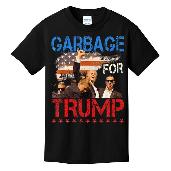 Trump 2024 Election Proud To Be Garbage Vote Trump President Kids T-Shirt