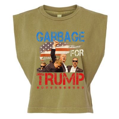 Trump 2024 Election Proud To Be Garbage Vote Trump President Garment-Dyed Women's Muscle Tee