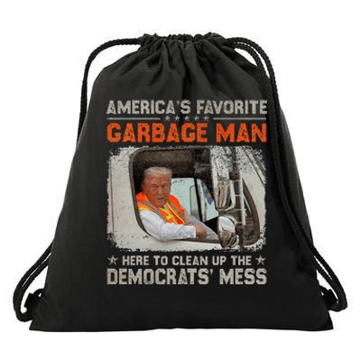 Trump 2024 Election Trump Garbage Man Vote Trump President Drawstring Bag