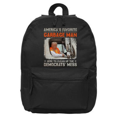 Trump 2024 Election Trump Garbage Man Vote Trump President 16 in Basic Backpack