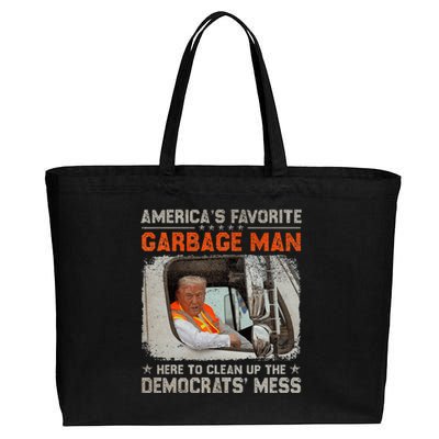 Trump 2024 Election Trump Garbage Man Vote Trump President Cotton Canvas Jumbo Tote