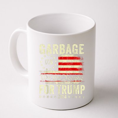 Trump 2024 Election Garbage Vote For Trump President Us Flag Coffee Mug