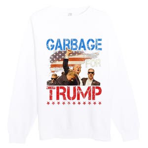 Trump 2024 Election Proud To Be Garbage Vote Trump President Gift Premium Crewneck Sweatshirt