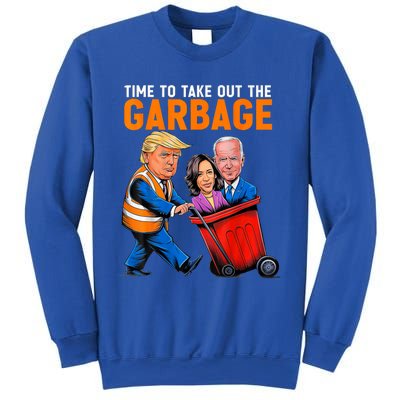 Trump 2024 Funny Time To Take Out Garbage Biden (On Back) Sweatshirt