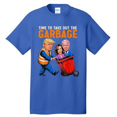 Trump 2024 Funny Time To Take Out Garbage Biden (On Back) Tall T-Shirt