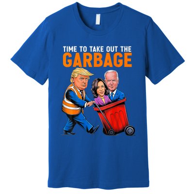 Trump 2024 Funny Time To Take Out Garbage Biden (On Back) Premium T-Shirt