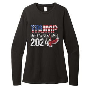 Trump 2024 Flag Take America Back Women Womens CVC Long Sleeve Shirt