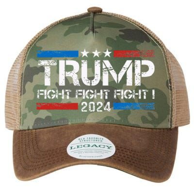 Trump 2024 Fight Fight Fight Trump President Election 2024 Legacy Tie Dye Trucker Hat