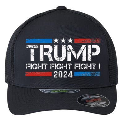 Trump 2024 Fight Fight Fight Trump President Election 2024 Flexfit Unipanel Trucker Cap