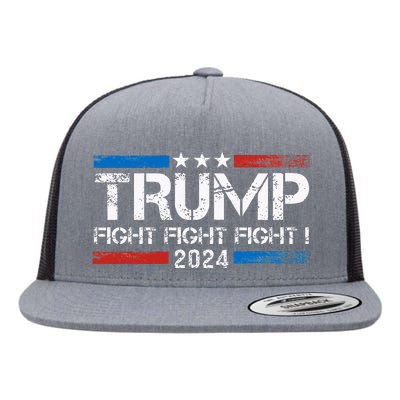 Trump 2024 Fight Fight Fight Trump President Election 2024 Flat Bill Trucker Hat