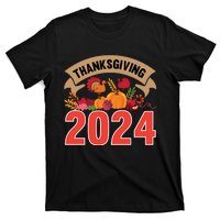 Thanksgiving 2024 Festive Typography T-Shirt