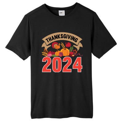 Thanksgiving 2024 Festive Typography Tall Fusion ChromaSoft Performance T-Shirt