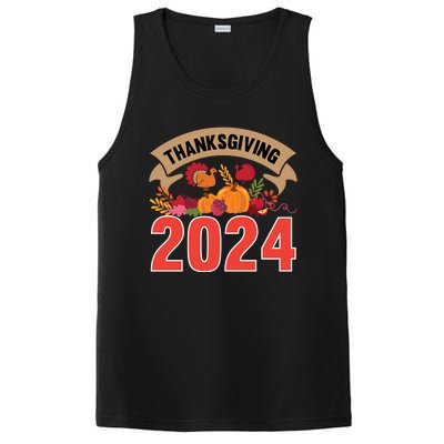 Thanksgiving 2024 Festive Typography PosiCharge Competitor Tank