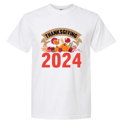 Thanksgiving 2024 Festive Typography Garment-Dyed Heavyweight T-Shirt