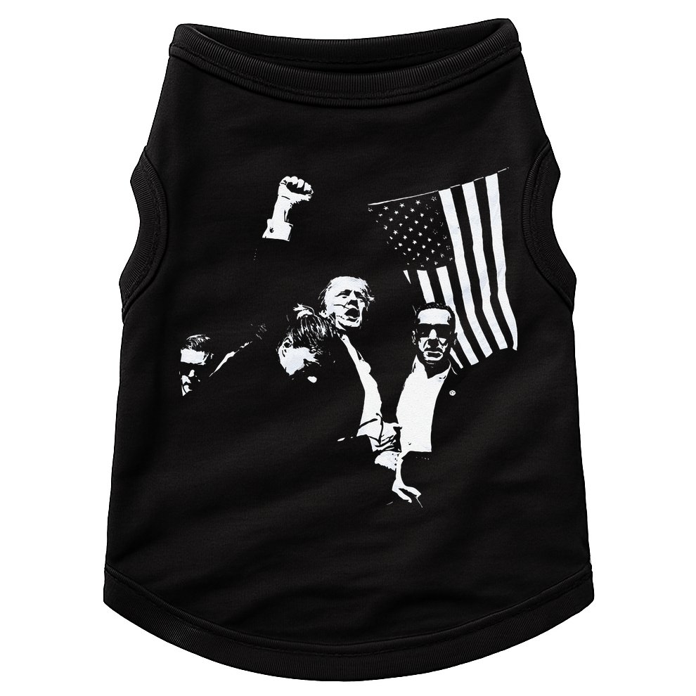 Trump 2024 Fear Not American Hero Fight Fight Fight Maga Gift Doggie Tank