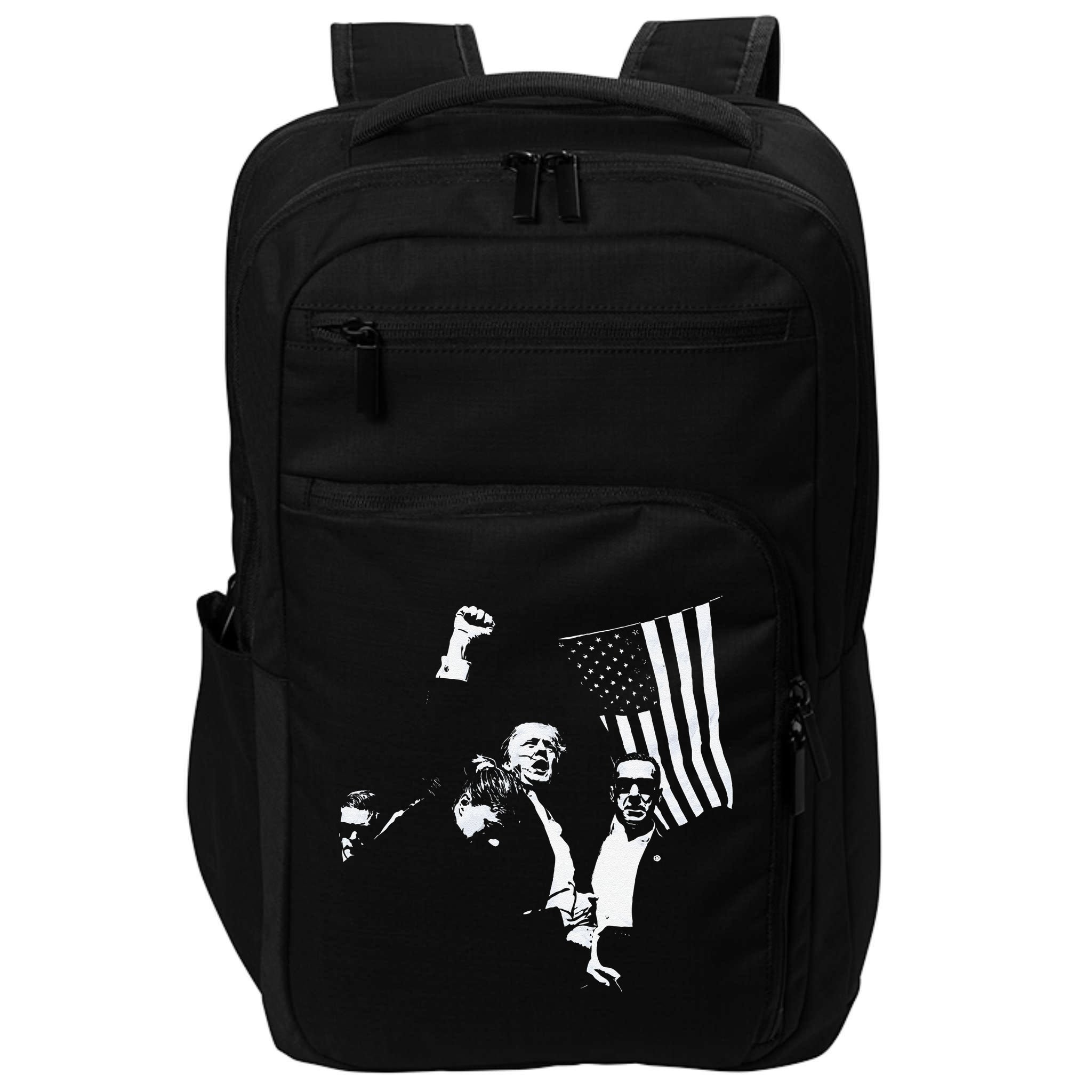 Trump 2024 Fear Not American Hero Fight Fight Fight Maga Gift Impact Tech Backpack
