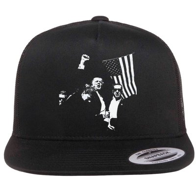 Trump 2024 Fear Not American Hero Fight Fight Fight Maga Gift Flatbill Hat
