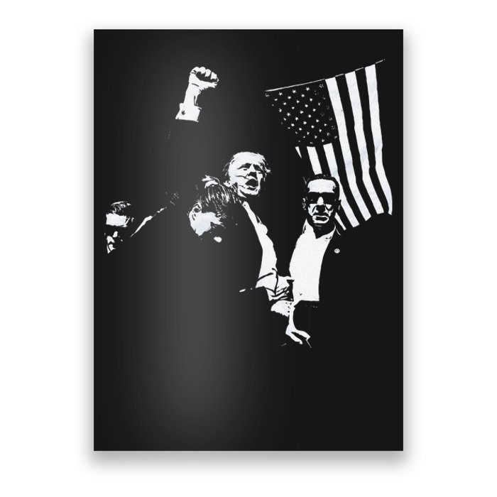 Trump 2024 Fear Not American Hero Fight Fight Fight Maga Gift Poster