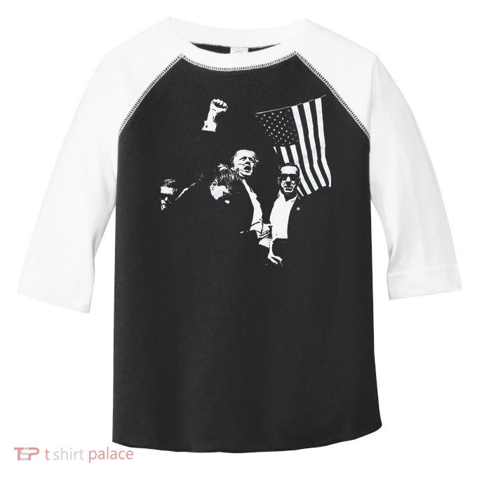 Trump 2024 Fear Not American Hero Fight Fight Fight Maga Gift Toddler Fine Jersey T-Shirt