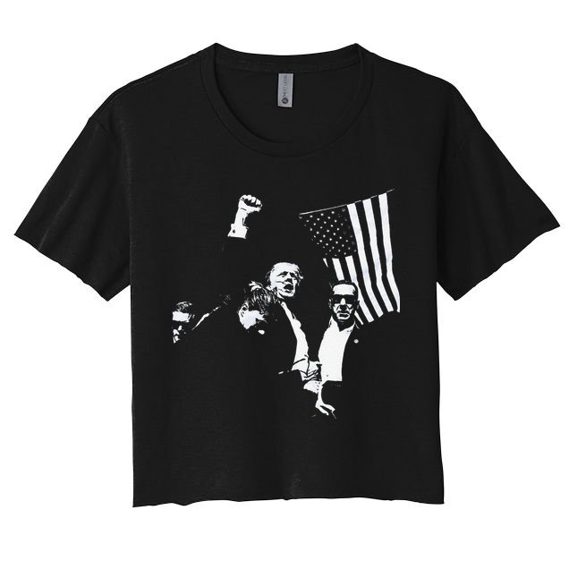 Trump 2024 Fear Not American Hero Fight Fight Fight Maga Gift Crop Top