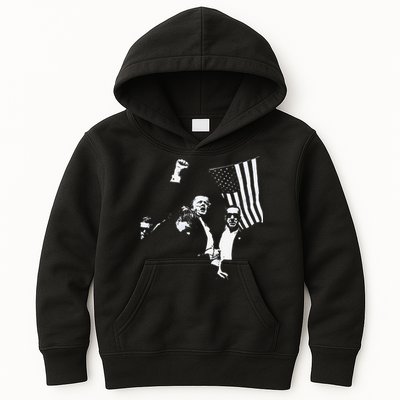Trump 2024 Fear Not American Hero Fight Fight Fight Maga Gift Kids Hoodie
