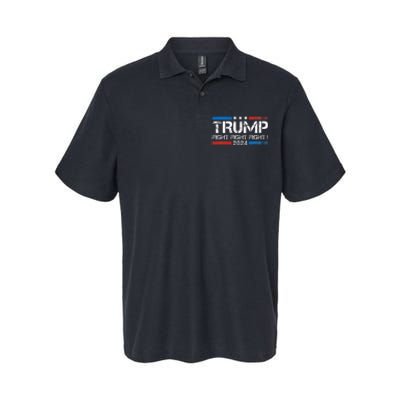 Trump 2024 Fight Fight Fight Trump President Election 2024 Softstyle Adult Sport Polo