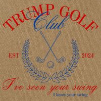 Trump 2024 Funny Golf Club IVe Seen Your Swing Political Cotton Canvas Backpack