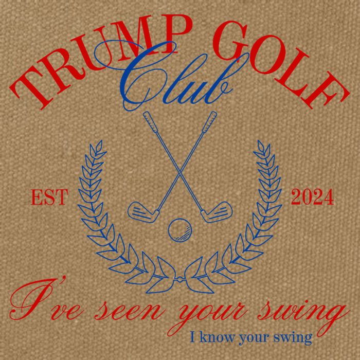 Trump 2024 Funny Golf Club IVe Seen Your Swing Political Cotton Canvas Backpack