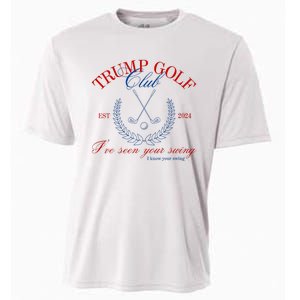 Trump 2024 Funny Golf Club IVe Seen Your Swing Political Cooling Performance Crew T-Shirt