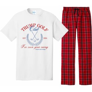 Trump 2024 Funny Golf Club IVe Seen Your Swing Political Pajama Set