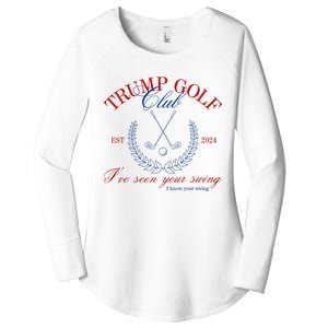 Trump 2024 Funny Golf Club IVe Seen Your Swing Political Women's Perfect Tri Tunic Long Sleeve Shirt