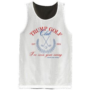 Trump 2024 Funny Golf Club IVe Seen Your Swing Political Mesh Reversible Basketball Jersey Tank