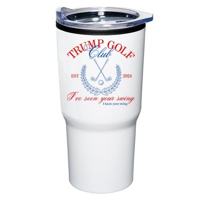 Trump 2024 Funny Golf Club IVe Seen Your Swing Political Tumbler