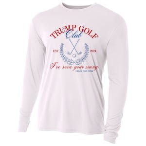 Trump 2024 Funny Golf Club IVe Seen Your Swing Political Cooling Performance Long Sleeve Crew