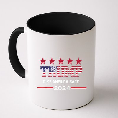 Trump 2024 Flag Take America Back Mug