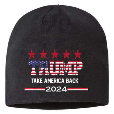 Trump 2024 Flag Take America Back Sustainable Beanie