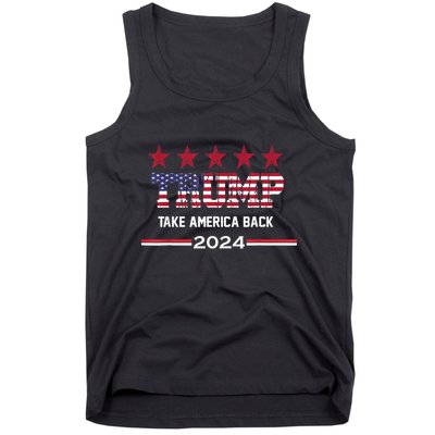 Trump 2024 Flag Take America Back Tank Top
