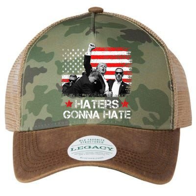 Trump 2024 Flag Haters Gonna Hate Pennsylvania Rally Trump Legacy Tie Dye Trucker Hat