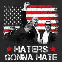 Trump 2024 Flag Haters Gonna Hate Pennsylvania Rally Trump 7 Panel Mesh Trucker Snapback Hat