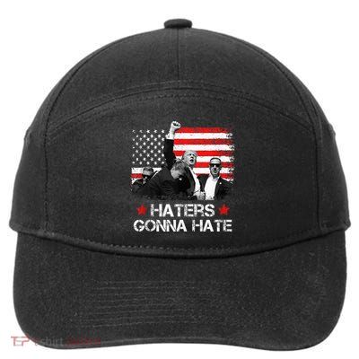 Trump 2024 Flag Haters Gonna Hate Pennsylvania Rally Trump 7-Panel Snapback Hat