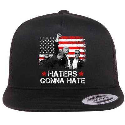 Trump 2024 Flag Haters Gonna Hate Pennsylvania Rally Trump Flatbill Hat