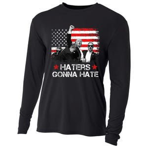 Trump 2024 Flag Haters Gonna Hate Pennsylvania Rally Trump Cooling Performance Long Sleeve Crew