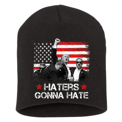 Trump 2024 Flag Haters Gonna Hate Pennsylvania Rally Trump Short Acrylic Beanie