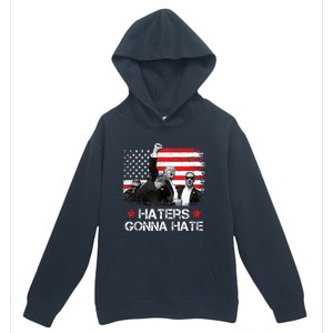 Trump 2024 Flag Haters Gonna Hate Pennsylvania Rally Trump Urban Pullover Hoodie