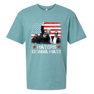 Trump 2024 Flag Haters Gonna Hate Pennsylvania Rally Trump Sueded Cloud Jersey T-Shirt