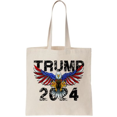 Trump 2024 Flag American Holiday Tote Bag