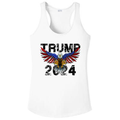 Trump 2024 Flag American Holiday Ladies PosiCharge Competitor Racerback Tank