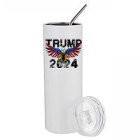 Trump 2024 Flag American Holiday Stainless Steel Tumbler