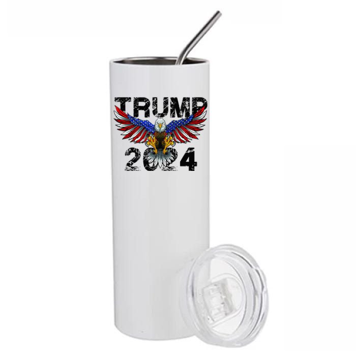 Trump 2024 Flag American Holiday Stainless Steel Tumbler