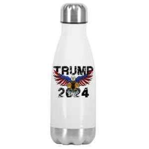 Trump 2024 Flag American Holiday Stainless Steel Insulated Water Bottle